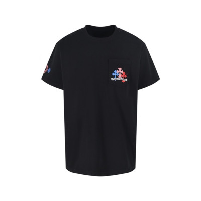 크롬하츠 남성 라운드 반팔티 - Chrom Hearts Mens Round Tshirt - chc13913x