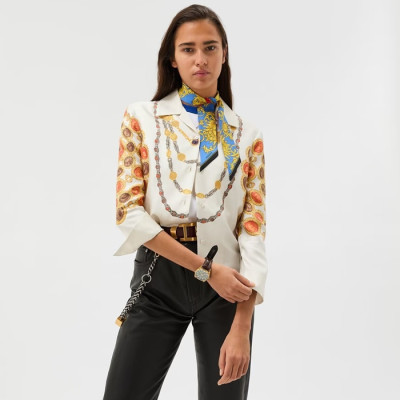 베르사체 여성 베르사체 언더워터 바로코 실크 셔츠 - Versace Womens Underwater Barocco Silk Shirt - vec13926x