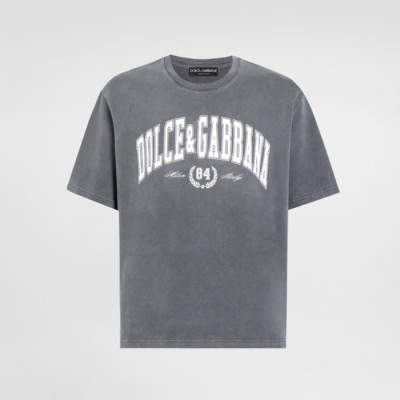 돌체앤가바나 남성 라운드 반팔 티셔츠 - Dolce&Gabbana Mens Round Tshirt - doc13959x