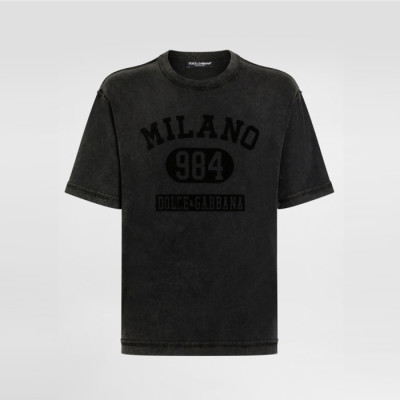 돌체앤가바나 남성 라운드 반팔 티셔츠 - Dolce&Gabbana Mens Round Tshirt - doc13960x