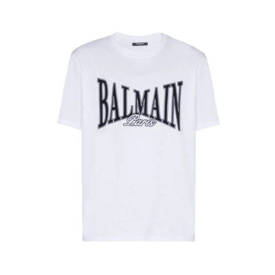 발망 남성 라운드 반팔티 - Balmain Mens Round Tshirt - bac13961x