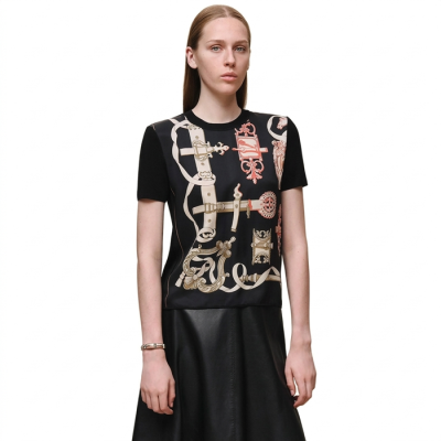 에르메스 여성 크루넥 반팔티 - Hermes Womens Round Tshirt - hec13971x