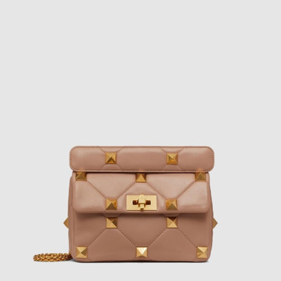 발렌티노 여성 미디엄 로만 스터드 체인 숄더 백 - Valentino Womens Medium Roman Studded Chain Shoulder Bag - vab14834x