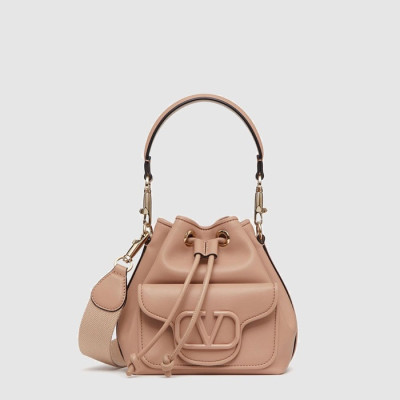 발렌티노 여성 로코 가죽 버킷백 - Valentino Womens Rocco Leather Bucket Bag - vab14859x