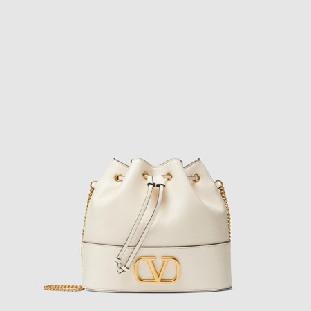 발렌티노 여성 브이로고 체인 미니 버킷백 - Valentino Womens V-Logo Chain Mini Bucket Bag - vab14861x