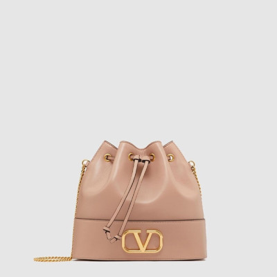 발렌티노 여성 브이로고 체인 미니 버킷백 - Valentino Womens V-Logo Chain Mini Bucket Bag - vab14862x