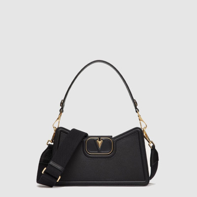 발렌티노 여성 브이로고 가죽 숄더백 - Valentino Womens V-Logo Leather Shoulder Bag - vab14888x