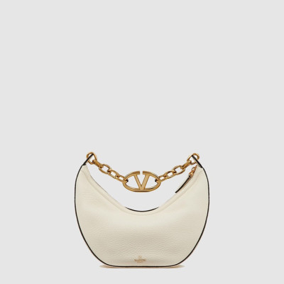 발렌티노 여성 브이로고 문 스몰 체인 호보 백 - Valentino Womens V-Logo Moon Small Chain Hobo Bag - vab14909x