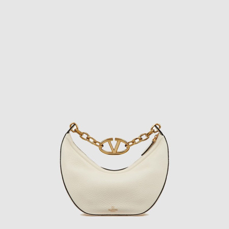 발렌티노 여성 브이로고 문 스몰 체인 호보 백 - Valentino Womens V-Logo Moon Small Chain Hobo Bag - vab14909x