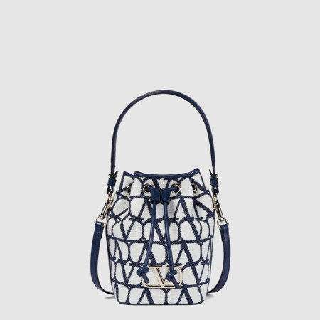 발렌티노 여성 미니 브이로고 버킷 백 - Valentino Womens Mini V-Logo Bucket Bag - vab14915x