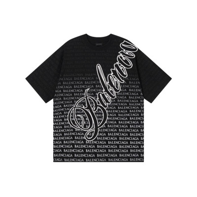 발렌시아가 남성 라운드 반팔 티셔츠 - Balenciaga Mens Round Tshirt - bac14037x