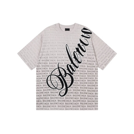 발렌시아가 남성 라운드 반팔 티셔츠 - Balenciaga Mens Round Tshirt - bac14038x