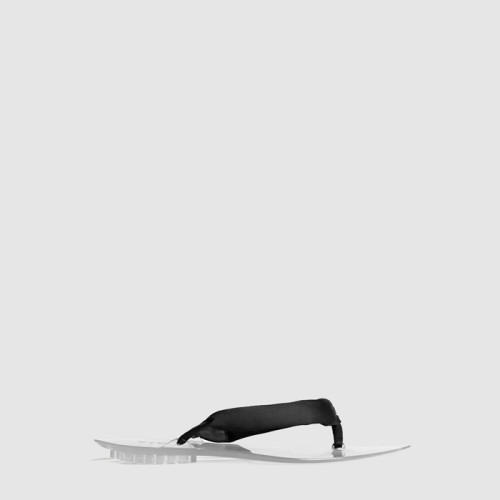 알라이아 여성 새틴 인비저블 토 스트랩 뮬 - Alaia Womens Satin Invisible Toe Strap Mule - als13700x