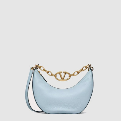 발렌티노 여성 브이로고 문 스몰 체인 호보 백 - Valentino Womens V-Logo Moon Small Chain Hobo Bag - vab14971x