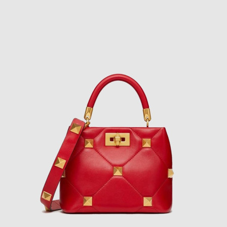 발렌티노 여성 로만 스터드 스몰 토트백 - Valentino Womens Roman Studded Small Tote Bag - vab14980x