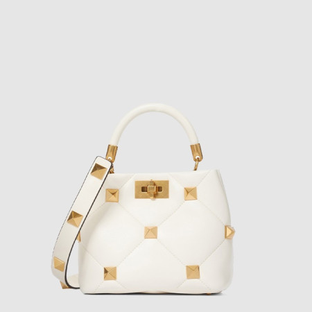 발렌티노 여성 로만 스터드 스몰 토트백 - Valentino Womens Roman Studded Small Tote Bag - vab14981x