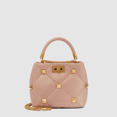 발렌티노 여성 로만 스터드 스몰 토트백 - Valentino Womens Roman Studded Small Tote Bag - vab14982x