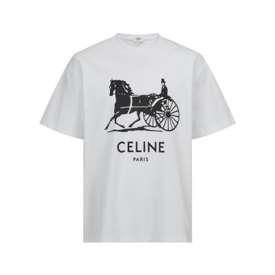 셀린느 남성 반팔 티셔츠 - Celine Mens Round Tshirt - cec14083x
