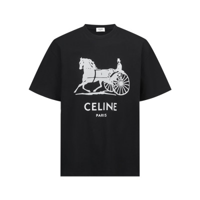 셀린느 남성 반팔 티셔츠 - Celine Mens Round Tshirt - cec14084x