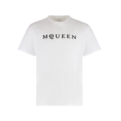 알렉산더 맥퀸 남성 크루넥 반팔티 - Alexander McQueen Mens Round Tshirt - alc14088x