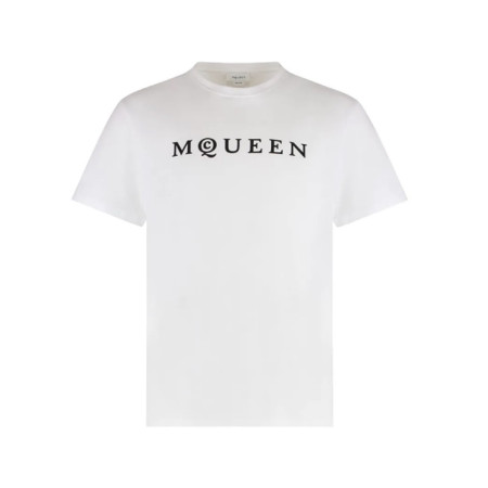 알렉산더 맥퀸 남성 크루넥 반팔티 - Alexander McQueen Mens Round Tshirt - alc14088x