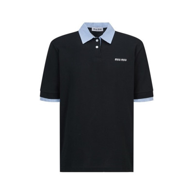 미우미우 남성 폴로 반팔 티셔츠 - Miumiu Mens Polo Tshirt - mic14091x