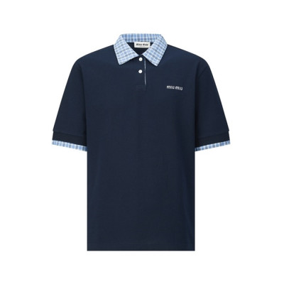 미우미우 남성 폴로 반팔 티셔츠 - Miumiu Mens Polo Tshirt - mic14092x
