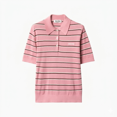 미우미우 여성 폴로 티셔츠 - Miumiu Womens Polo Tshirt - mic14094x
