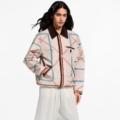 루이비통 여성 트렁크 프린트 재킷 - Louis vuitton Womens Trunk Print Jacket - lvc14102x