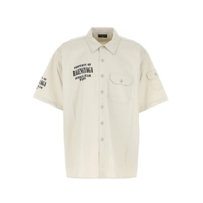 발렌시아가 남성 프로퍼티 포켓 반팔 셔츠 - Balenciaga Mens Property Pocket Short-Sleeved Shirt - bac14111x