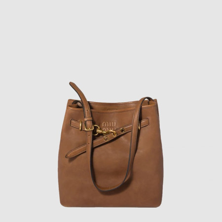 미우미우 여성 가죽 버킷 백 - Miumiu Womens Leather Bucket Bag - mib14994x