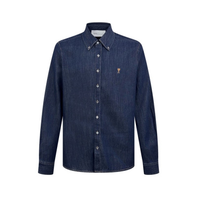 아미 남성 데님 셔츠 - Ami Mens Denim Shirts - amc14116x