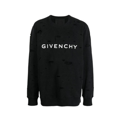 지방시 남성 로고 프린트 빈티지 스타일 스웨트셔츠 - Givenchy Mens Logo Print Distressed Sweatshirt - gic14119x