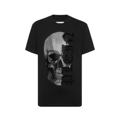 필립플레인 남성 라운드 반팔티 - Philipp-plein Mens Round Tshirt - phc14151x