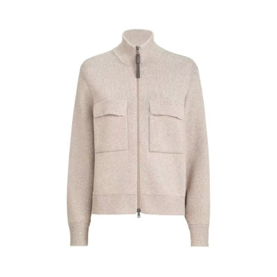 브루넬로쿠치넬리 여성 스팽글 장식 가디건 - Brunello Cucinelli Womens Sequin-Embellished Cardigan - brc14178x