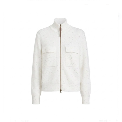 브루넬로쿠치넬리 여성 스팽글 장식 가디건 - Brunello Cucinelli Womens Sequin-Embellished Cardigan - brc14178x