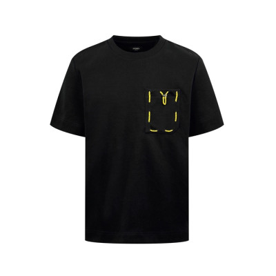 펜디 남성 라운드 반팔 티셔츠 - Fendi Mens Round Tshirt - fec14185x