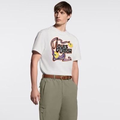 루이비통 남성 라운드 반팔티 - Louis vuitton Mens Round Tshirt - lvc14192x