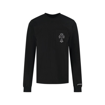 크롬하츠 남성 라운드 긴팔티 - Chrome Hearts Mens Round Tshirt - chc14204x