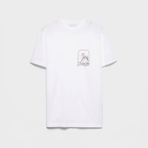 프라다 남성 라운드 반팔티 - Prada Mens Round Tshirt - prc14223x