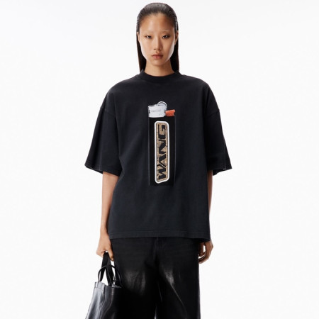 알렉산더왕 여성 라운드 반팔티 - Alexander wang Womens Round Tshirt - alc14250x