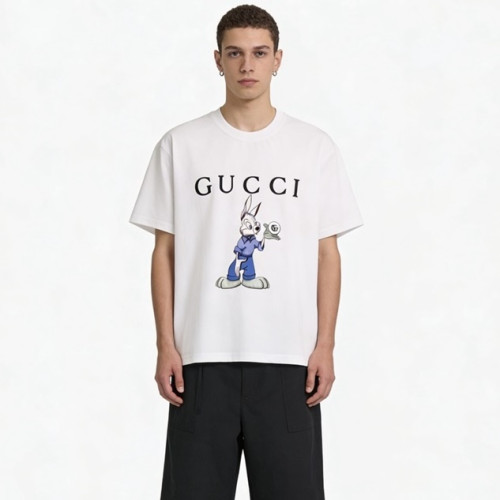 구찌 남성 라운드 반팔티 - Gucci Mens Round Tshirt - guc14256x