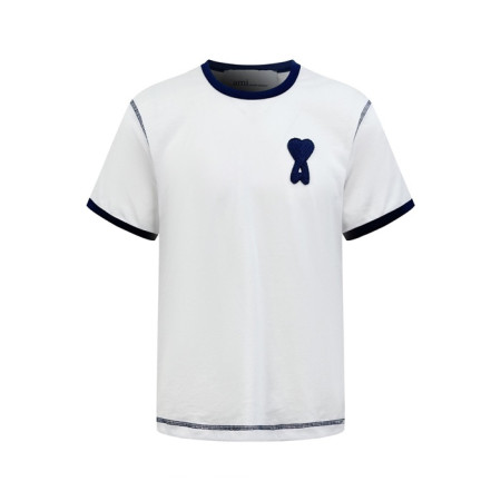 아미 남성 반팔 티셔츠 - Ami Mens Round Tshirt - amc14267x