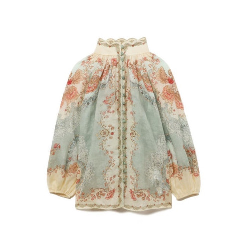 짐머만 여성 멀티 플로럴 데이라이트 블라우스 - Zimmermann Womens Multi Floral Daylight Blouse - zic14275x