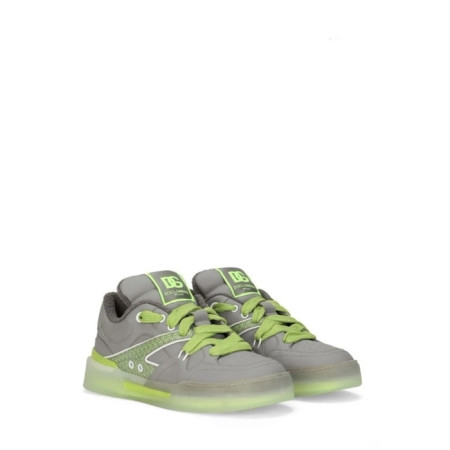 돌체앤가바나 남성 뉴 로마 프레이-트림 스니커즈 - Dolc&Gabbana Mens New Roma Fray-trim Sneakers - dol13838x