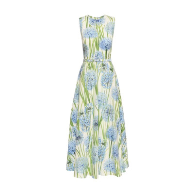 오스카 드 라 렌타 여성 플로럴 프린트 미디 드레스 - Oscar De La Renta Womens Floral-Print Midi Dress - lpc14288x