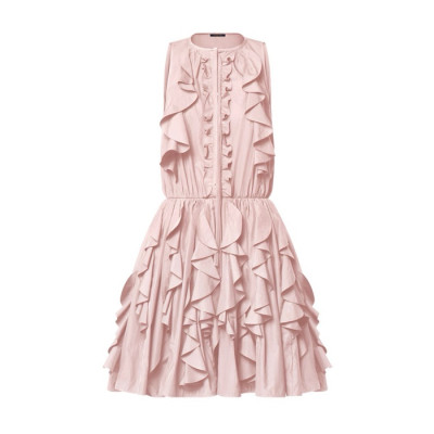 루이비통 여성 러플 미니 드레스 - Louis vuitton Womens Ruffle Mini Dress - lvc14291x