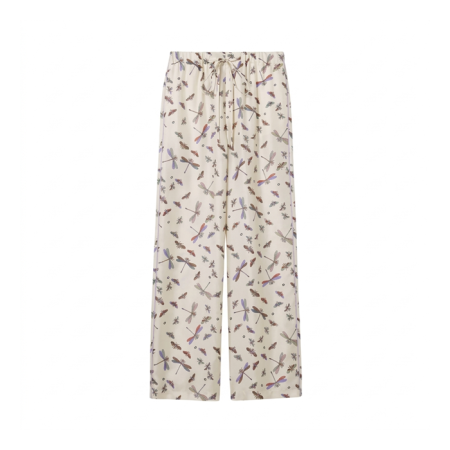 루이비통 여성 프린트 실크 트윌 팬츠- Louis vuitton Womens Printed Silk Twill Pants - lvc14296x