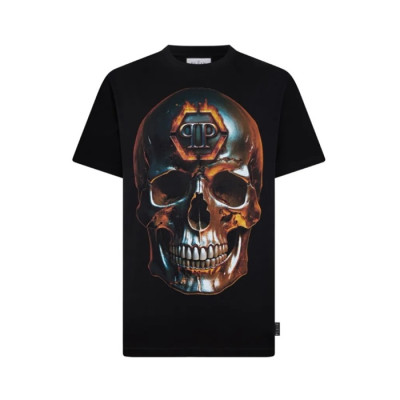 필립플레인 남성 라운드 반팔티 - Philipp-plein Mens Round Tshirt - phc14301x