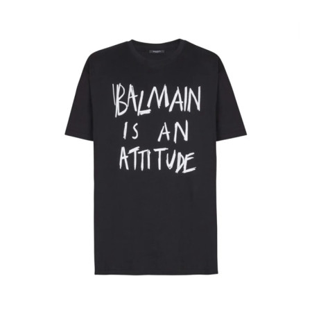 발망 남성 라운드 반팔티 - Balmain Mens Round Tshirt - bac14304x